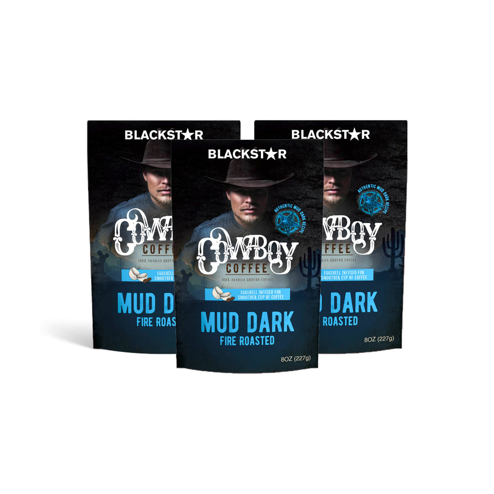 Blackstar Cowboy Coffee Package (3-pack) - Mud Dark Fire Roasted