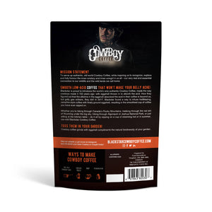 Blackstar Cowboy Coffee Package (Back) - Medium Fire Roasted