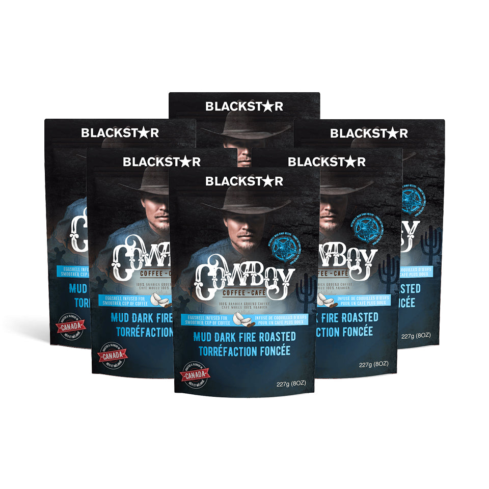 Blackstar Cowboy Coffee Package (6-pack) CA - Mud Dark Fire Roasted